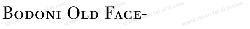 Bodoni Old Face字体转换